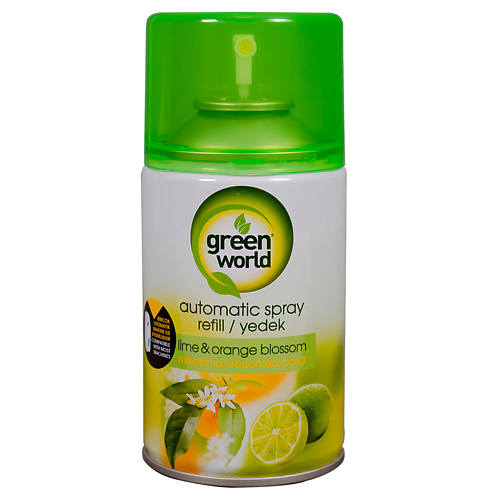 GREEN WORLD Освежитель воздуха (сменный баллон) Lime&Orange Blossom 250 pacific lime одеколон 10мл