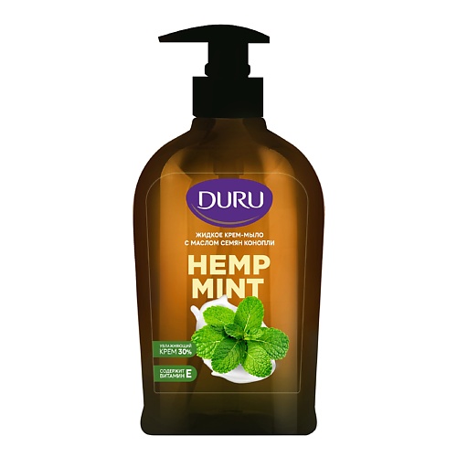 DURU Жидкое крем-мыло Hemp Mint 300.0 жидкое крем мыло персик для ухода за руками и телом mrgreen 5 литров