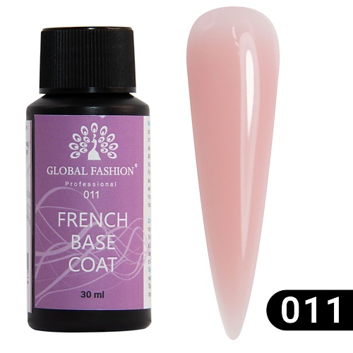 GLOBAL FASHION Камуфлирующая база для ногтей French Rubber Base 30 pink up камуфлирующая база для ногтей uv led pro