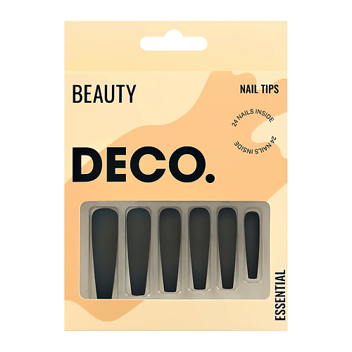 DECO. Набор накладных ногтей с клеевыми стикерами BEAUTY essential cruel black маникюрный набор dewal beauty