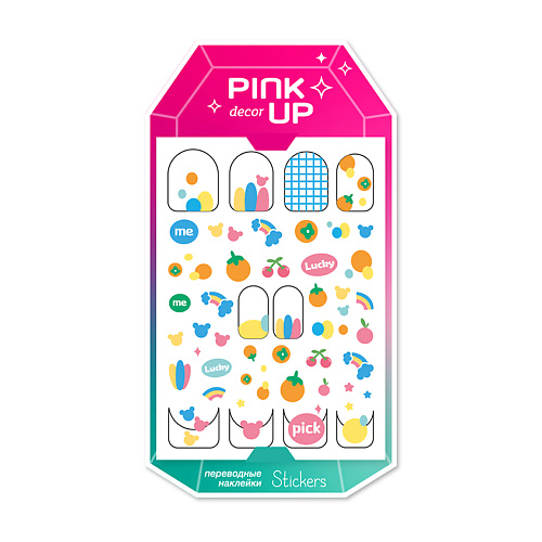 PINK UP Наклейки для ногтей DECOR NAIL STICKERS переводные наклейки для дизайна ногтейemi charmicon 3d silicone stickers 240 красота в деталях
