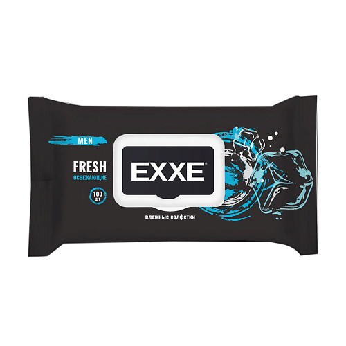 EXXE Влажные салфетки Men Fresh 100 салфетки влажные антисептические эконом smart stop virus 60 шт