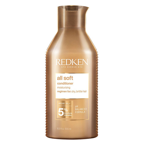 REDKEN Смягчающий кондиционер All Soft для сухих и жестких волос 500 destek шампунь для волос с маслом кокоса для повреждённых травмированных и сухих волос 330 0