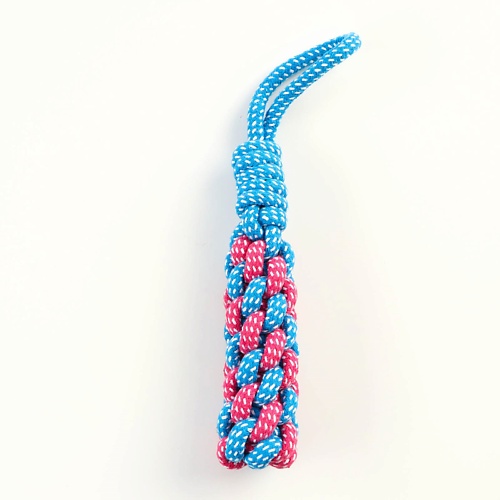 ПИЖОН Игрушка канатная плетеная с ручкой пижон игрушка тренировочная канатная булава