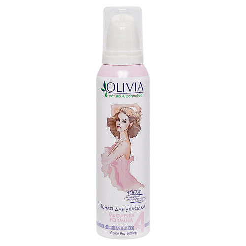 OLIVIA NATURAL & CONTROLLED Пенка для укладки волос с экстрактом родиолы розовой 150 пена для укладки волос нормальной фиксации enhance