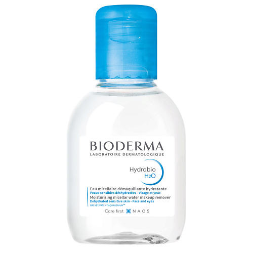 BIODERMA Мицеллярная вода очищающая для сухой и обезвоженной кожи лица Hydrabio H2O 100