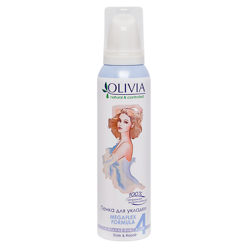 OLIVIA NATURAL & CONTROLLED Пенка для укладки волос с экстрактом ромашки 150.0 витатека лосьон салициловый с серебром и экстрактом ромашки 100мл
