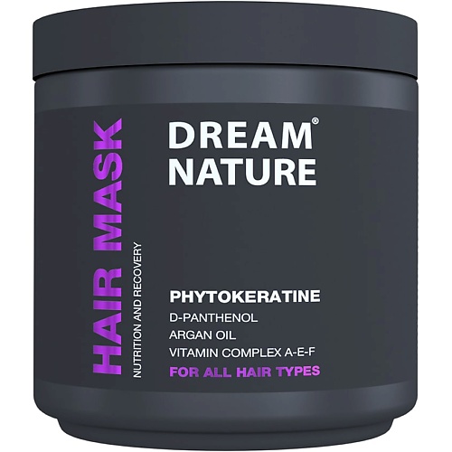 DREAM NATURE Маска для волос питание и восстановление 500.0 dream nature spa care скраб для тела детокс с магниевой солью 250