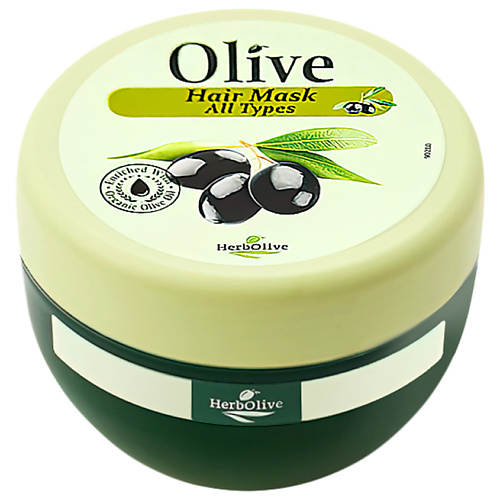 HERBOLIVE Маска для волос с маслом оливы питание и увлажнение 250 ультраувлажняющая альгинатная anti age маска с маслом оливы и экстрактом оливковых листьев olive hydration