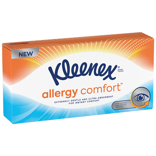 Салфетки для тела KLEENEX Салфетки в коробке Allergy Comfort салфетки бумажные allergy comfort kleenex клинекс 56шт