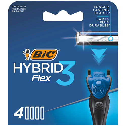 BIC Сменные кассеты для бритья 3 лезвия Hybrid 3 Flex 31 razo кассеты 4 лезвия lady sky 1
