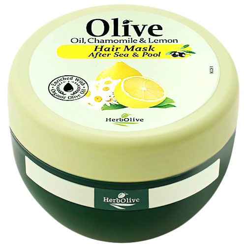 HERBOLIVE Маска для волос с маслом оливы, ромашкой и лимоном 250 constant delight восстанавливающая маска с ромашкой 1000 мл