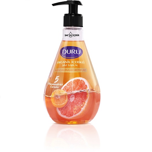DURU Жидкое мыло Organic Ingredients Мандарин&Грейпфрут 500.0 обас жидкое мыло для тела грейпфрут 300 мл