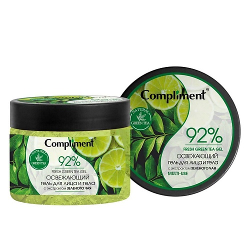 COMPLIMENT Гель освежающий для лица и тела с экстрактом зеленого чая 400.0 compliment гель тонизирующий для лица и тела с экстрактом меда 400