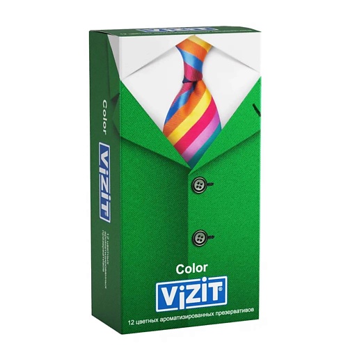 VIZIT Презервативы цветные ароматизированные 12 luxe condoms презервативы luxe эксклюзив кричащий банан 1