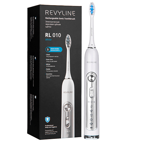 REVYLINE Электрическая звуковая зубная щетка RL 010 revyline электрическая звуковая зубная щетка rl 015 белая 1 шт