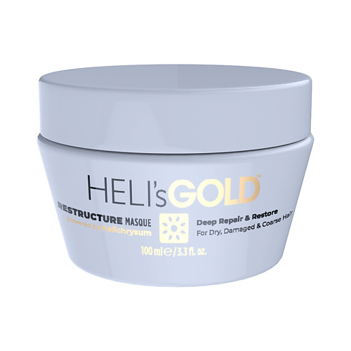 HELI'SGOLD Маска Restructure для питания и увлажнения волос 100 heli sgold масло спрей heliplex для мгновенного восстановления волос 150