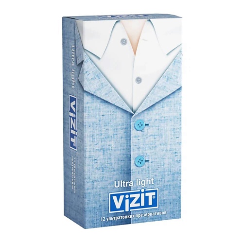 VIZIT Презервативы ультратонкие со смазкой 12 viva презервативы классические 12