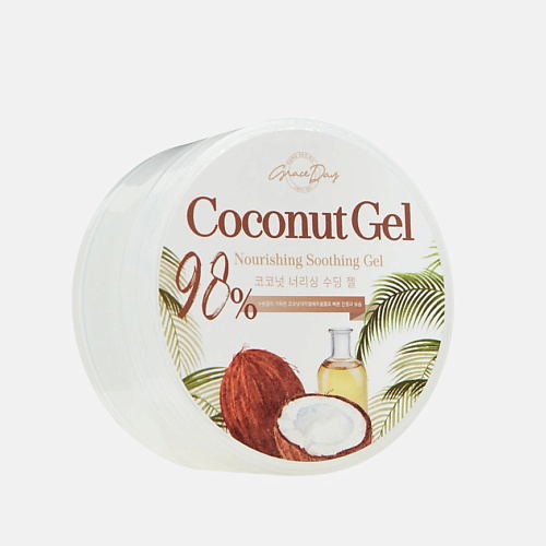 GRACE DAY Питательный успокаивающий гель с экстрактом кокоса Coconut Gel 300 grace cole гель для ванны и душа белый нектарин и груша white nectarine