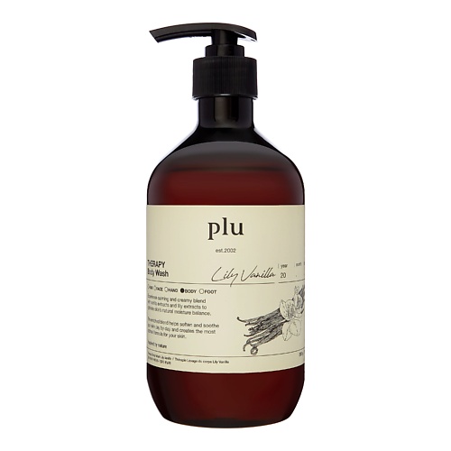 PLU Гель для душа с лилией и ванилью 500 noah for your natural beauty лосьон для волос разглаживающий с ванилью
