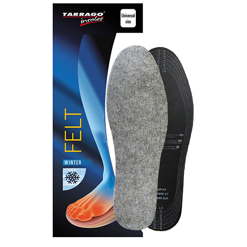 TARRAGO Зимние войлочные стельки для обуви FELT tarrago антибактериальные стельки для обуви латексные protect