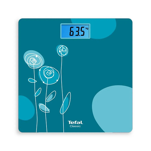 TEFAL Весы напольные Classic Drawing Bloom Turquoise PP1533V0 energy весы напольные электронные en 419d