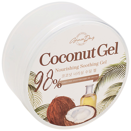 GRACE DAY Питательный успокаивающий гель с экстрактом кокоса 300 grace cole гель для ванны и душа дикий инжир и розовый кедр wild fig