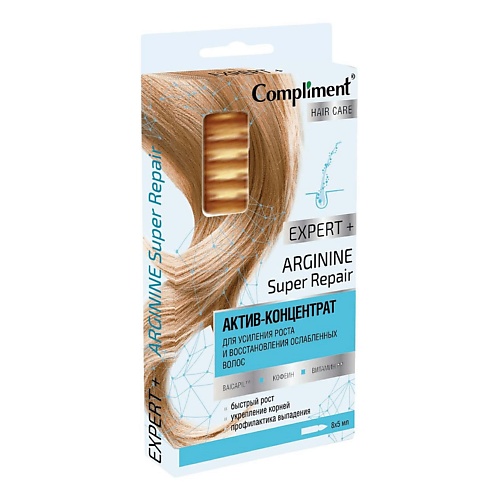 Концентрат для волос COMPLIMENT Актив-концентрат для усиления роста и восстановления ослабленных волос Expert+