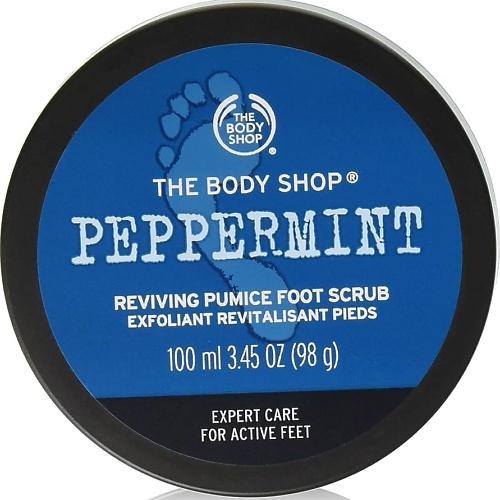 THE BODY SHOP Охлаждающий скраб для стоп с маслом мяты Peppermint 100 the body shop скраб seaweed с морскими водорослями для очищения пор 100