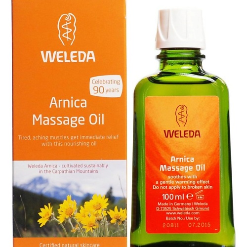 WELEDA Массажное масло с арникой, для всех типов кожи 100 weleda citrus refreshing освежающее цитрусовое масло для тела 100