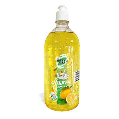 MR.GREEN Средство для мытья посуды Лимон 1000 средство для мытья посуды sanita сицилийский лимон и мелисса 900 мл