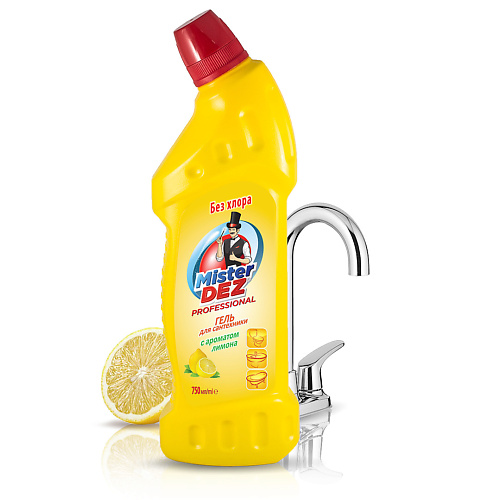 MISTER DEZ Средство чистящее для сантехники, без хлора, с ароматом лимона / против ржавчины 750 frosch универсальное чистящее средство сода 500