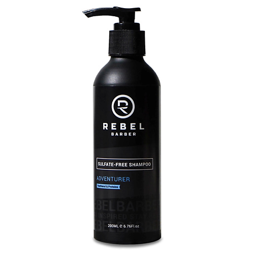 REBEL Премиальный бессульфатный шампунь REBEL BARBER Daily Shampoo 200 опасная бритва со сменным лезвием rebel barber retro с кожаным чехлом