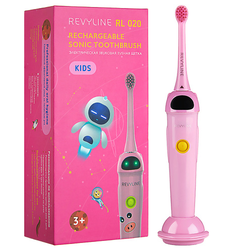 REVYLINE Электрическая звуковая зубная щётка RL 020 Kids hapica детская электрическая звуковая зубная щётка dbk 1y kids 3 10 лет