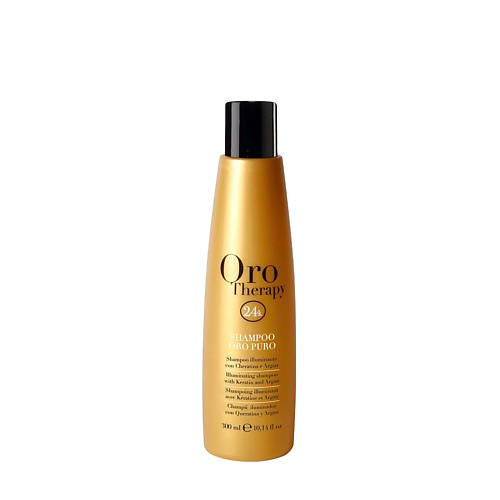 Шампунь для волос FANOLA Шампунь Oro Puro с кератином, аргановым маслом и микрочастицами золота фото