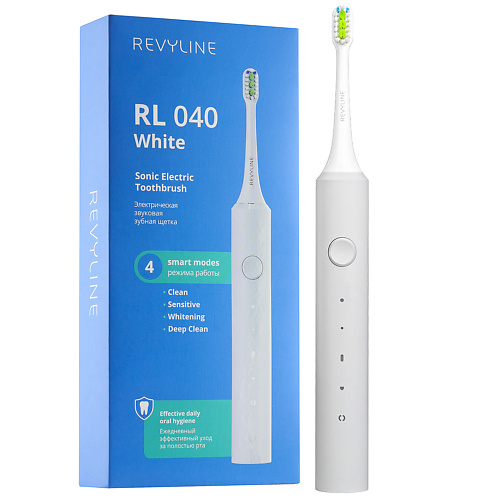 REVYLINE Электрическая звуковая щетка RL 040 revyline детская электрическая звуковая зубная щетка rl 025 baby 1 голубая 1 шт