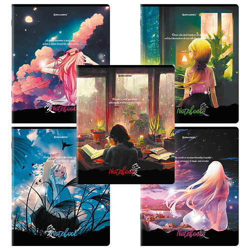BRAUBERG Тетради Дэк А5 Anime Dreams фотобумага s ok глянцевая формат а5 130x180 мм плотность 200г м2 500 листов