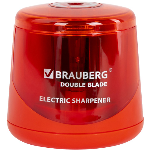 BRAUBERG Точилка электрическая DOUBLE BLADE точилка для карандашей двойная double sharpener