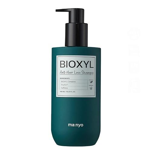 MA:NYO Шампунь против выпадения волос BIOXYL Anti-Hair Loss Shampoo 480 шампунь dr forhair с липосомами против выпадения волос folligen shampoo 500 мл