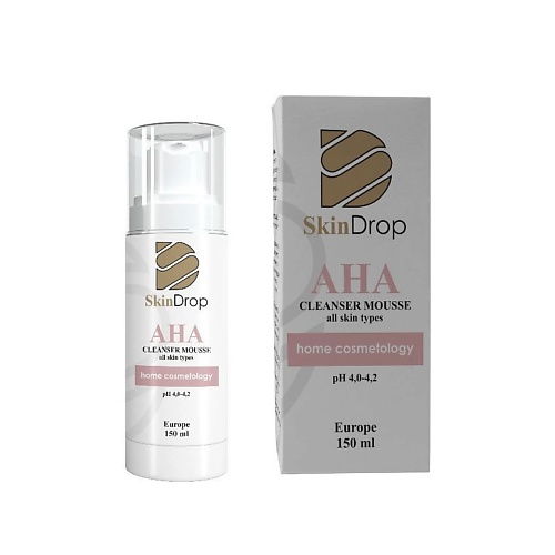 SKINDROP Мягкий очищающий мусс для всех типов кожи AHA cleanser mousse 150.0 очищающий крем мусс