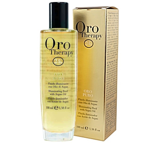 FANOLA Флюид для волос Orotherapy Oro Puro с золотом и аргановым маслом 100 fanola шампунь oro puro с кератином аргановым маслом и микрочастицами золота 300