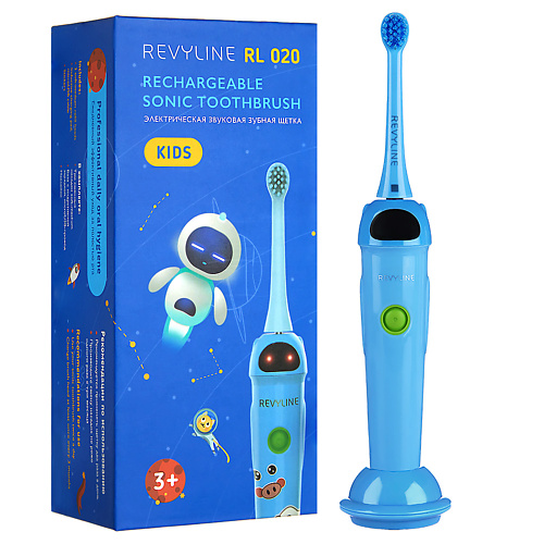REVYLINE Электрическая звуковая зубная щётка RL 020 Kids revyline электрическая зубная щётка rl 030