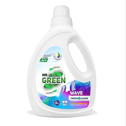 MR.GREEN Гель для стики белья универсальный Wave 1500 green goods универсальный очиститель деликатных поверхностей для кухни everyday 500