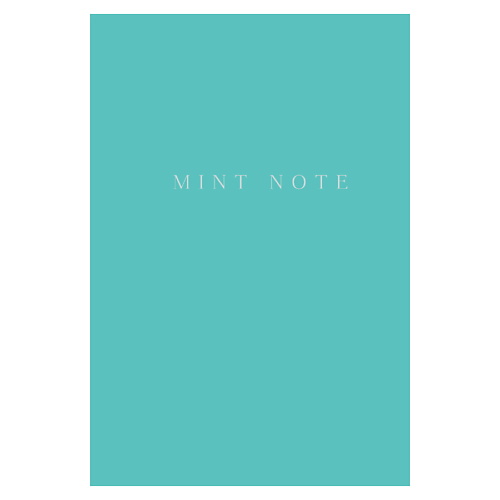 Блокнот ЭКСМО Mint Note. Стильный блокнот с мятными страницами pink note романтичный блокнот с розовыми страницами а5