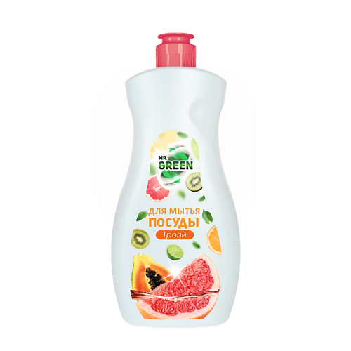 MR.GREEN Средство для мытья посуды Тропические фрукты 500 средство для мытья посуды выгодная уборка sola лимон эффект 500 мл