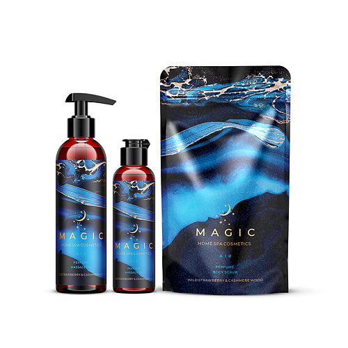 PURE BASES SPA Бокс подарочный  magic air wild strawberries and cashmere wood шампунь,скраб,масло bentley beyond the collection majestic cashmere 100