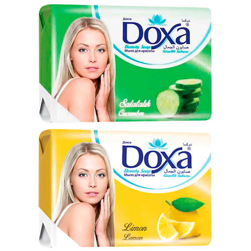 DOXA Мыло туалетное BEAUTY SOAP Лимон, Огурец 480 doxa мыло туалетное beauty soap мед огурец 480