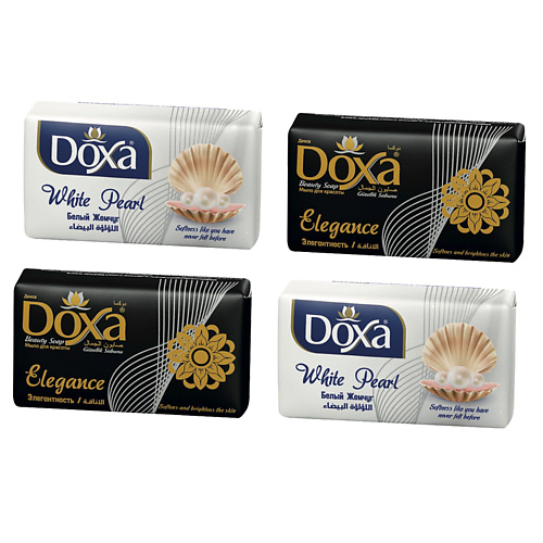 DOXA Набор мыла Чистый микс (Белый жемчуг, Элегантность) 400 сувенир полистоун лосик с золотыми рожками в серо синем комбинезоне микс 3 2х2 6х4 3 см