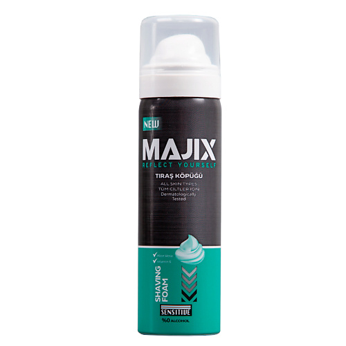 MAJIX Пена для бритья Sensitive 50.0 arko пена для бритья soothing hemp 200