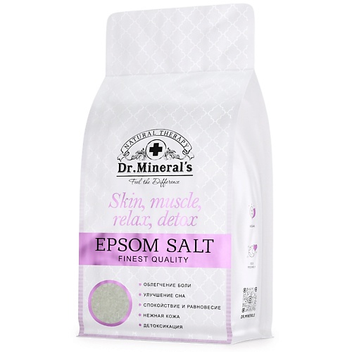 DR.MINERAL’S Соль для ванн Английская (Epsom) 1000.0 bioteq морская соль для ванн омолаживающая с морскими водорослями 500